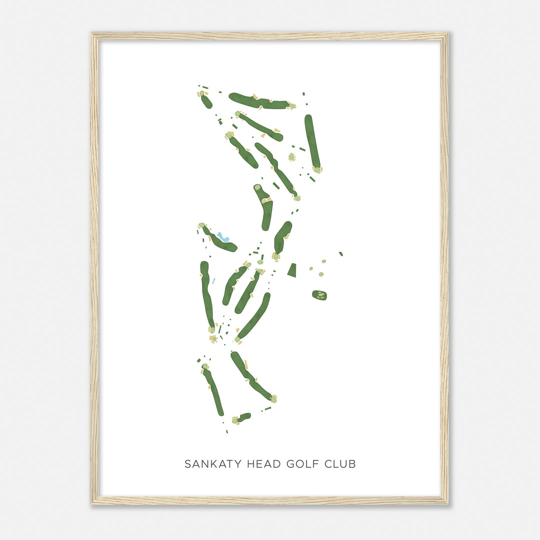 Print of Sankaty Head Golf Club Modern Map
