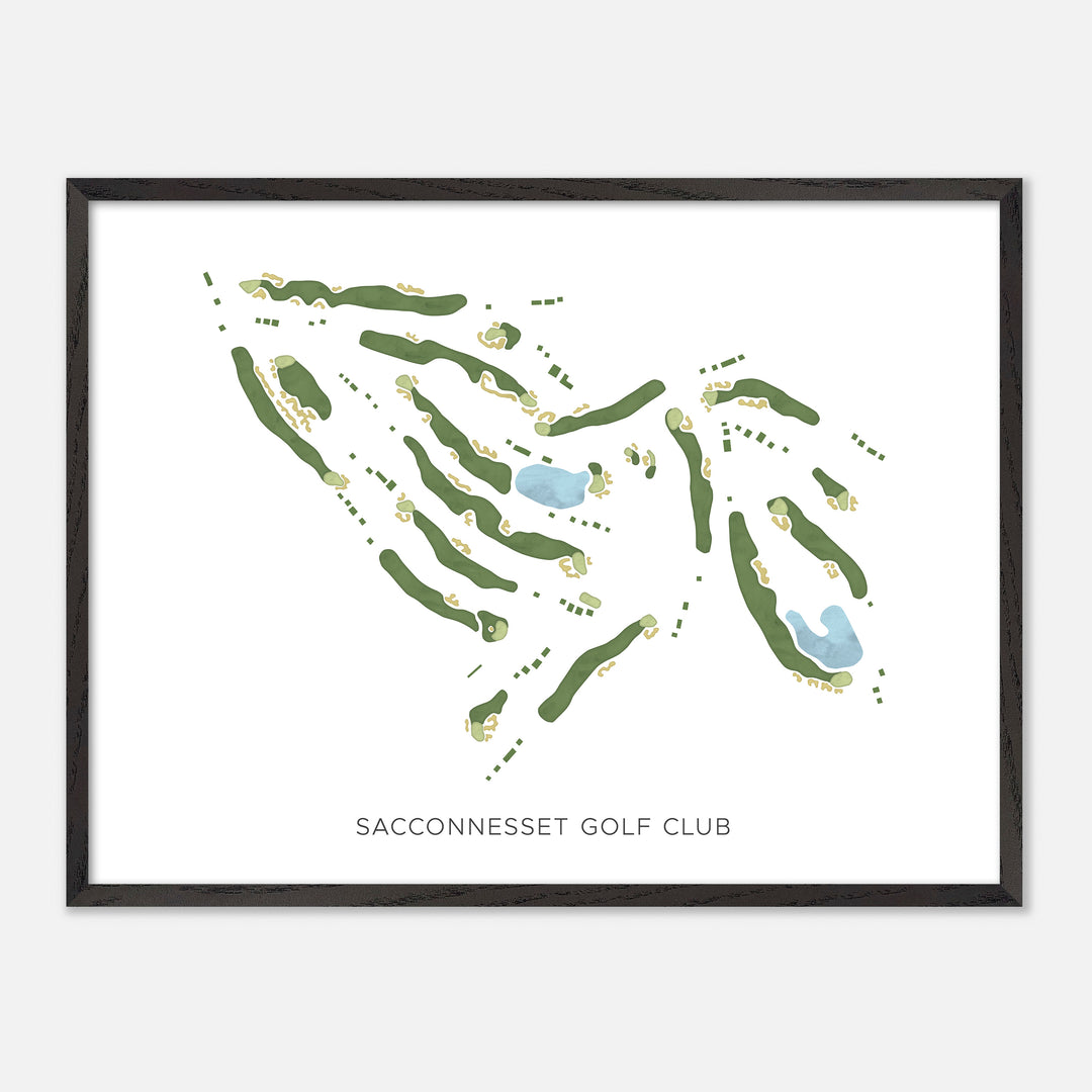Print of Sacconnesset Golf Club Modern Map