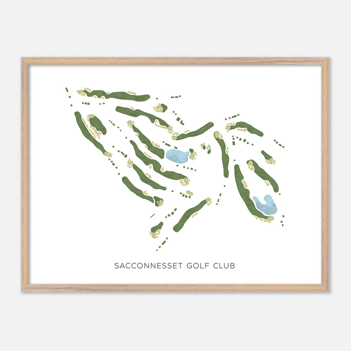 Print of Sacconnesset Golf Club Modern Map