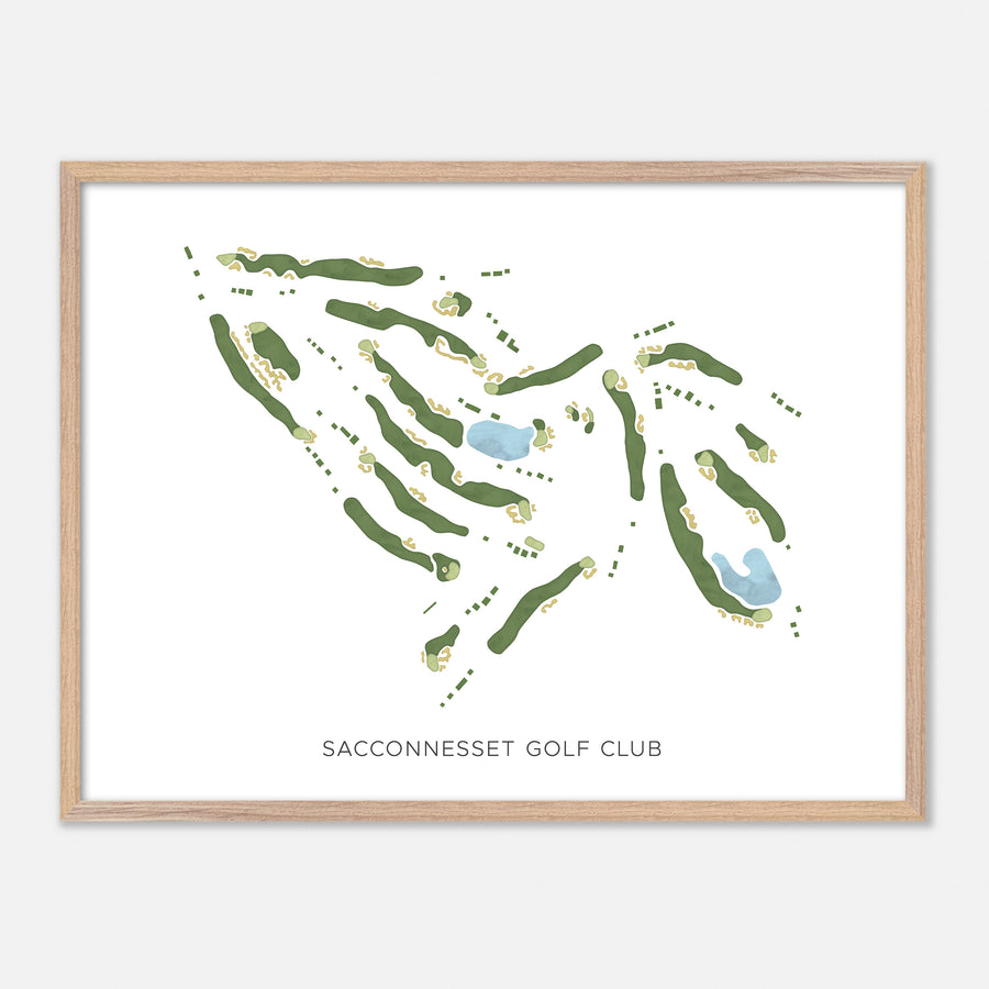 Print of Sacconnesset Golf Club Modern Map