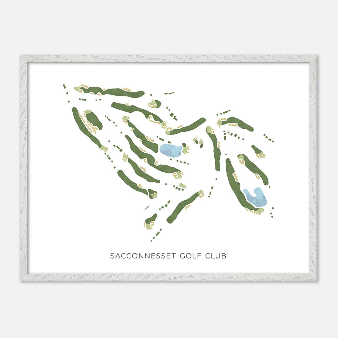 Print of Sacconnesset Golf Club Modern Map