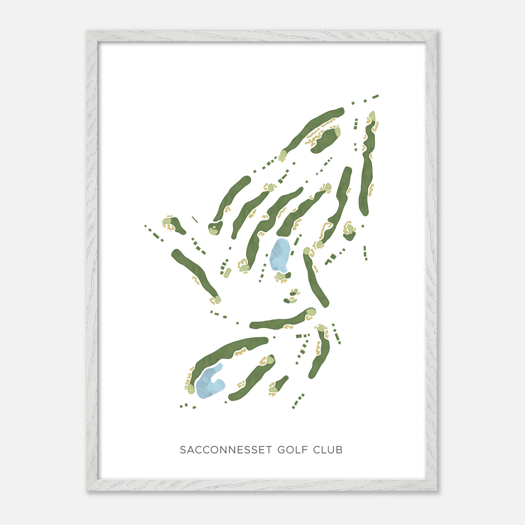 Print of Sacconnesset Golf Club Modern Map