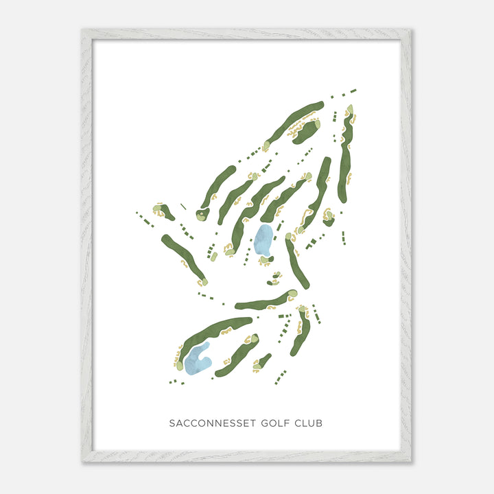 Print of Sacconnesset Golf Club Modern Map