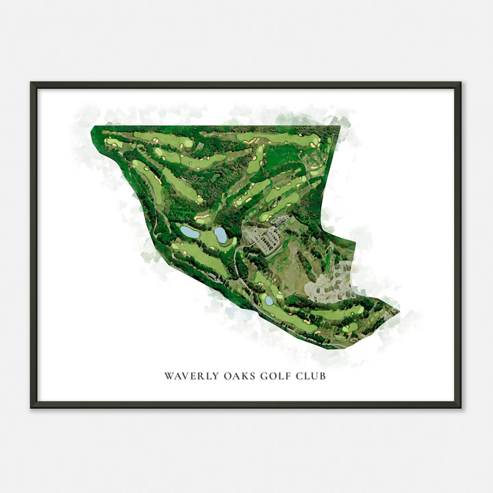 Print of Waverly Oaks Golf Club Classic Map