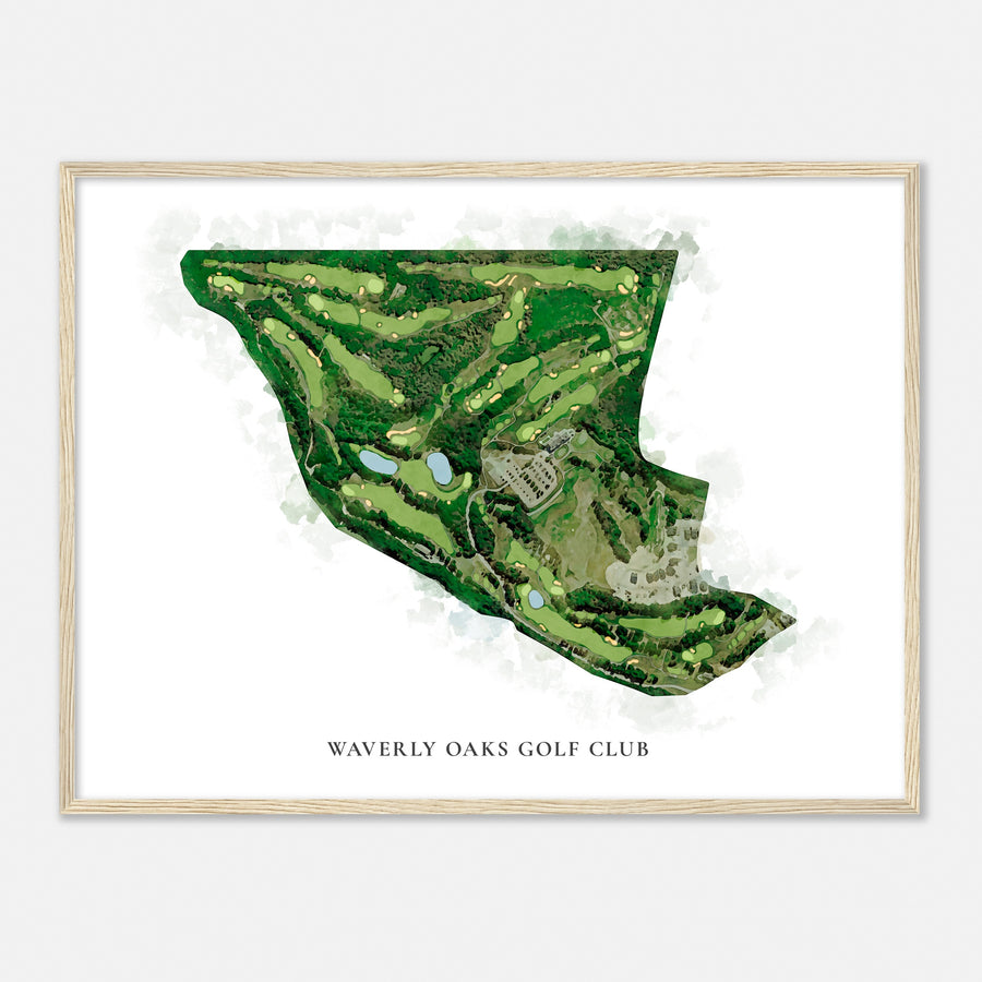 Print of Waverly Oaks Golf Club Classic Map