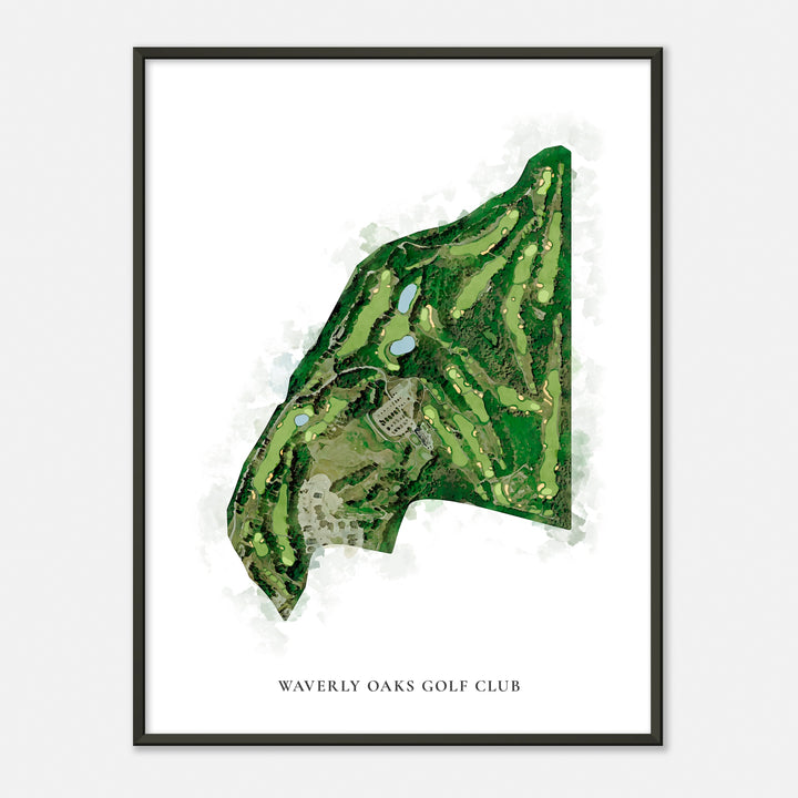 Print of Waverly Oaks Golf Club Classic Map