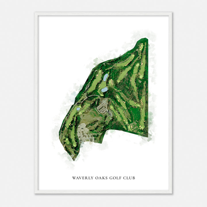 Print of Waverly Oaks Golf Club Classic Map