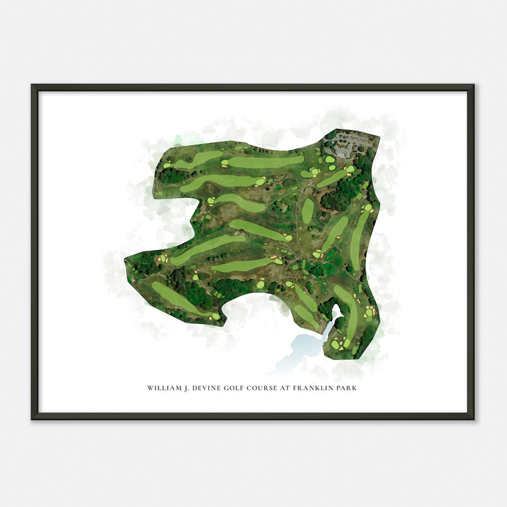 Print of William J. Devine Golf Course At Franklin Park Classic Map