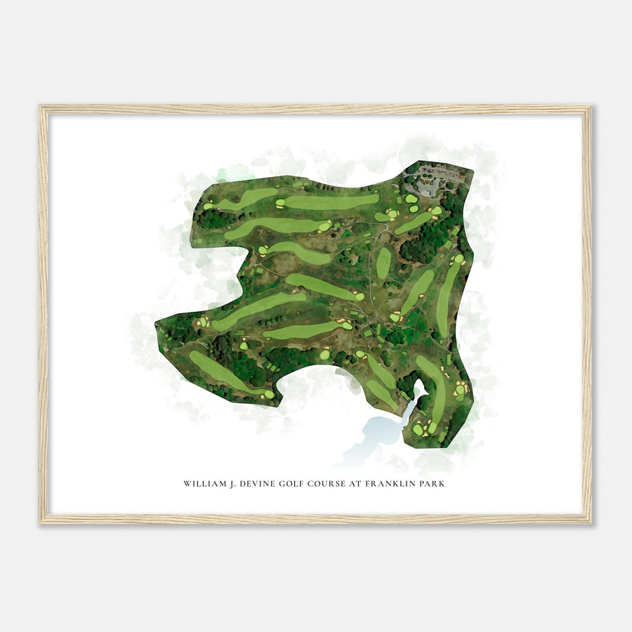 Print of William J. Devine Golf Course At Franklin Park Classic Map