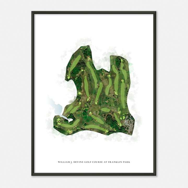 Print of William J. Devine Golf Course At Franklin Park Classic Map
