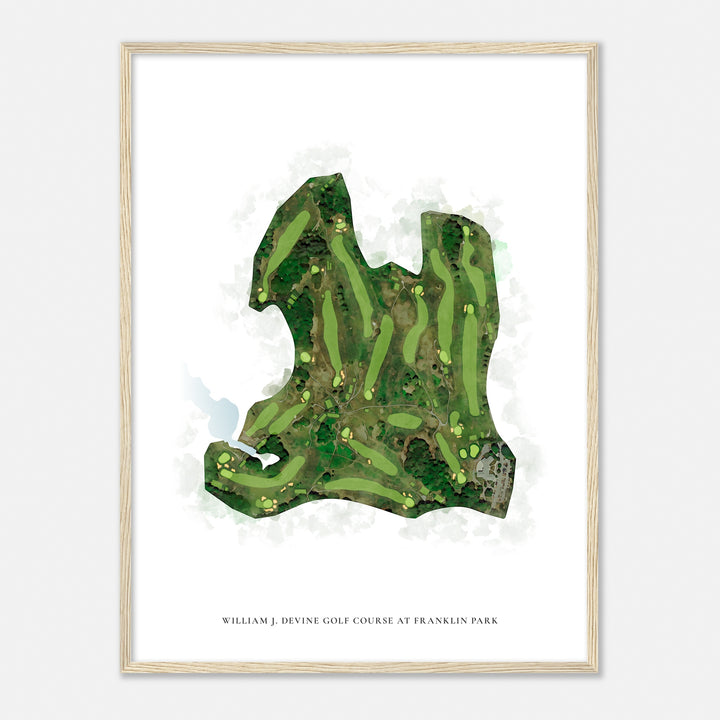 Print of William J. Devine Golf Course At Franklin Park Classic Map