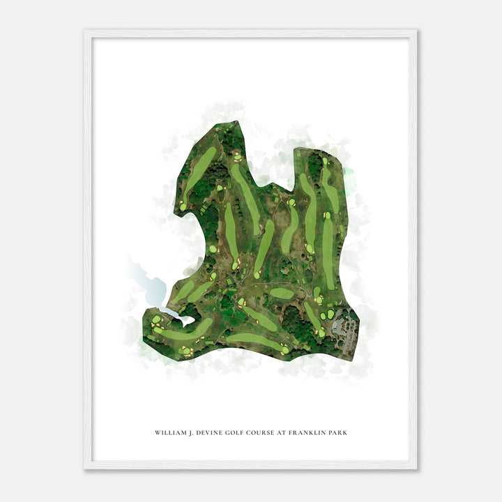 Print of William J. Devine Golf Course At Franklin Park Classic Map