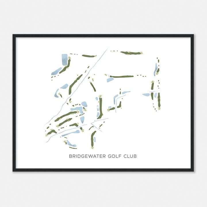 Print of Bridgewater Golf Club Modern Map