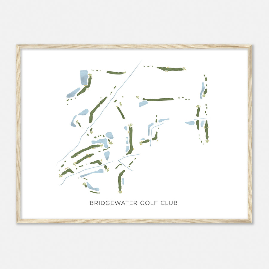 Print of Bridgewater Golf Club Modern Map