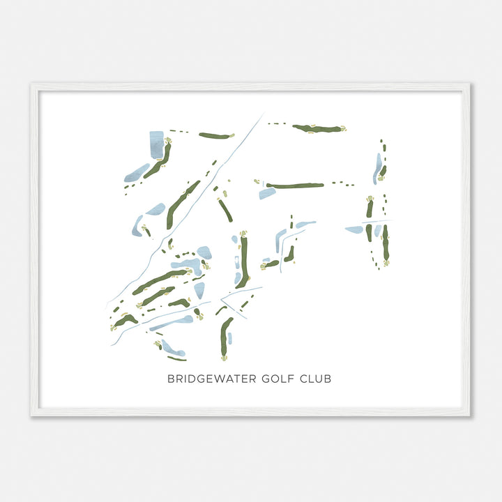 Print of Bridgewater Golf Club Modern Map