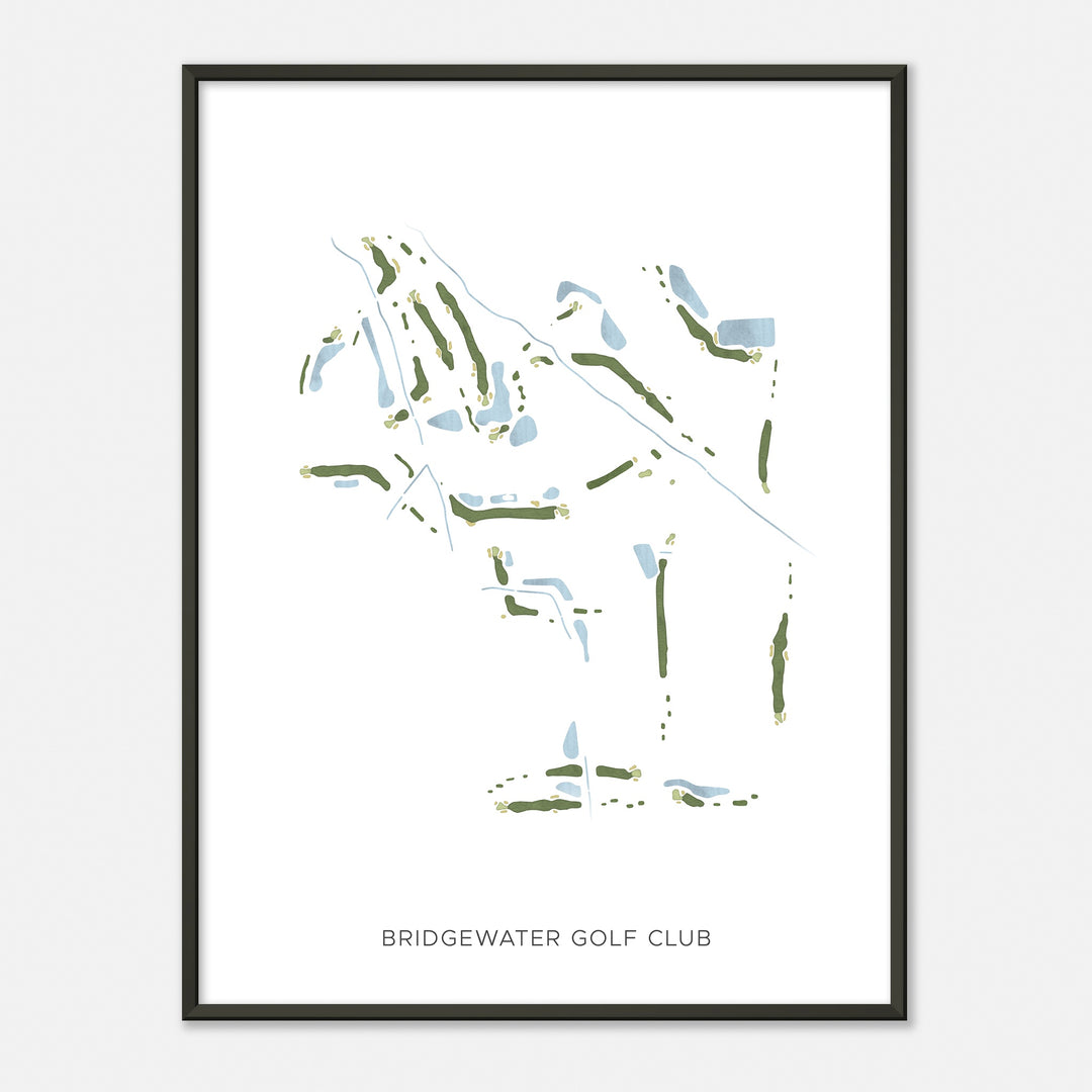 Print of Bridgewater Golf Club Modern Map