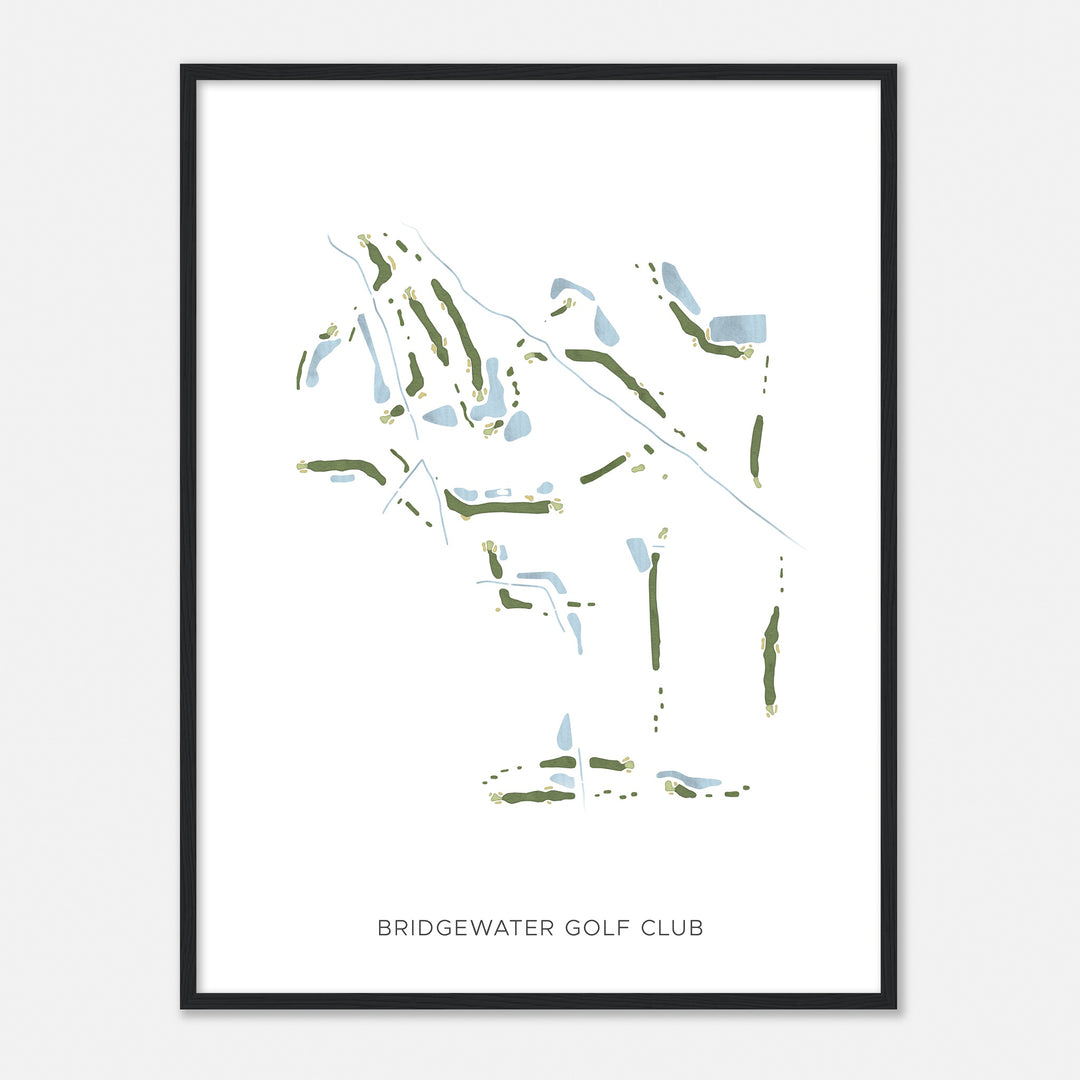 Print of Bridgewater Golf Club Modern Map