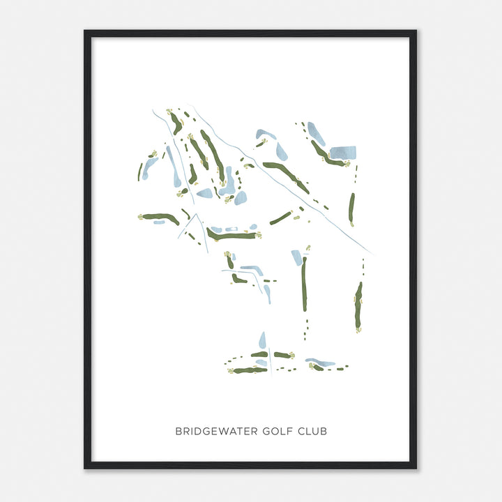 Print of Bridgewater Golf Club Modern Map