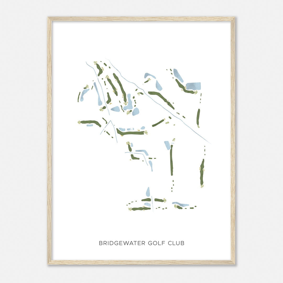 Print of Bridgewater Golf Club Modern Map