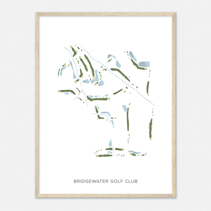 Print of Bridgewater Golf Club Modern Map