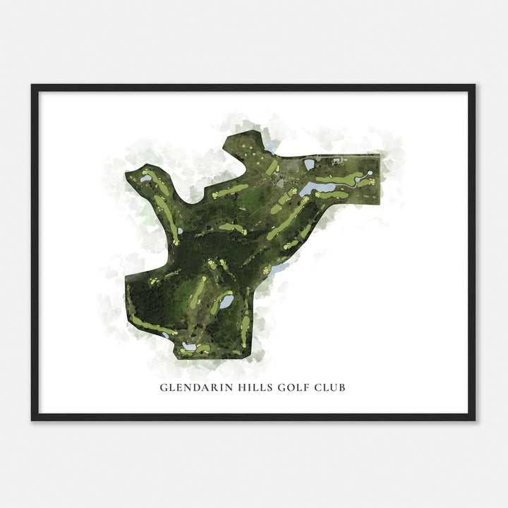 Print of Glendarin Hills Golf Club Classic Map