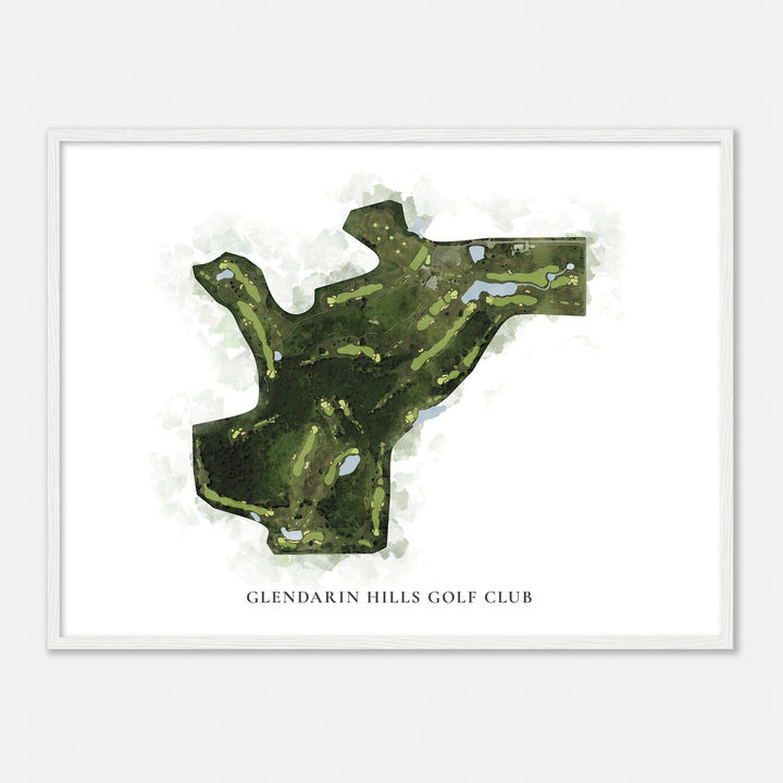 Print of Glendarin Hills Golf Club Classic Map