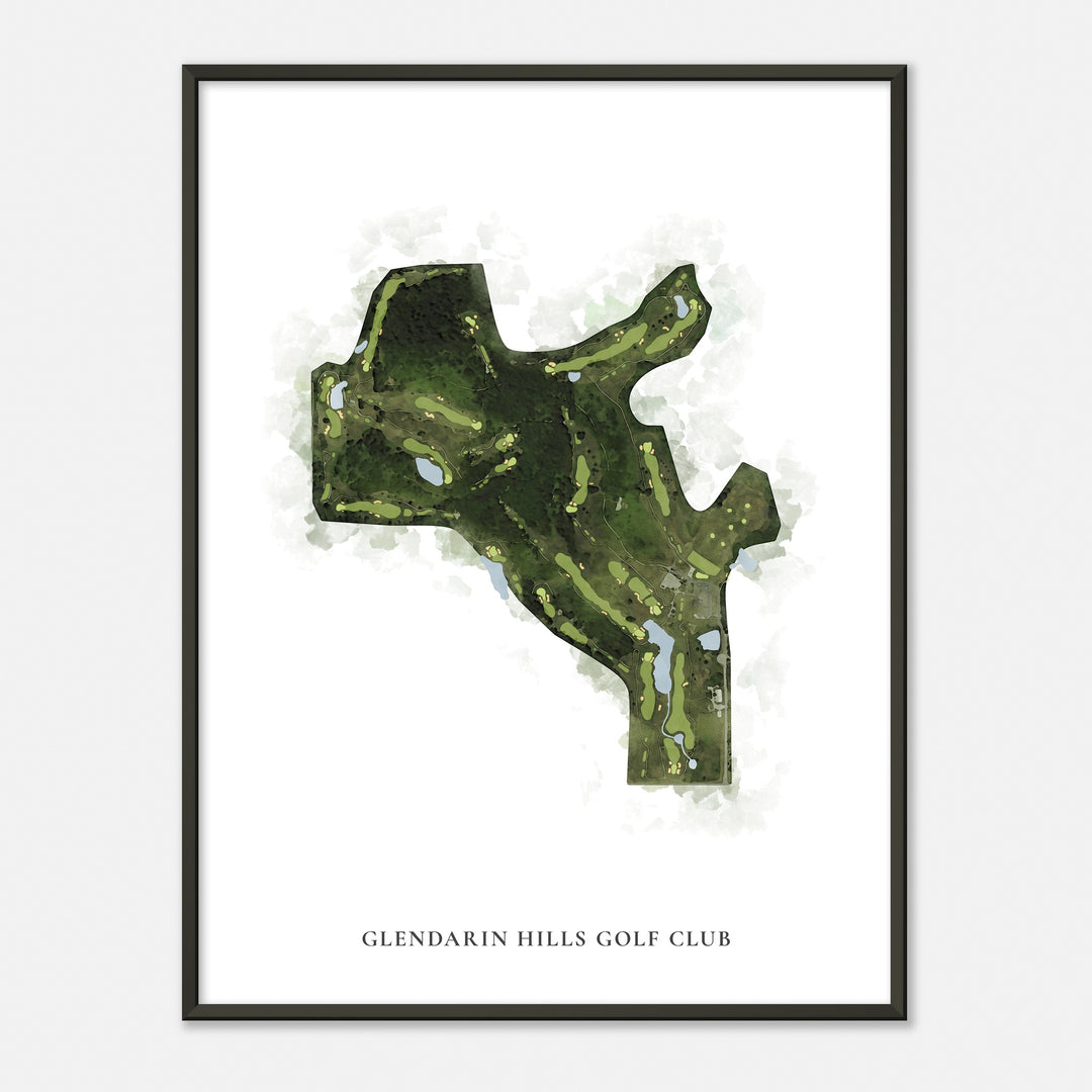 Print of Glendarin Hills Golf Club Classic Map