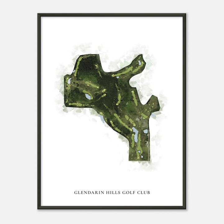 Print of Glendarin Hills Golf Club Classic Map