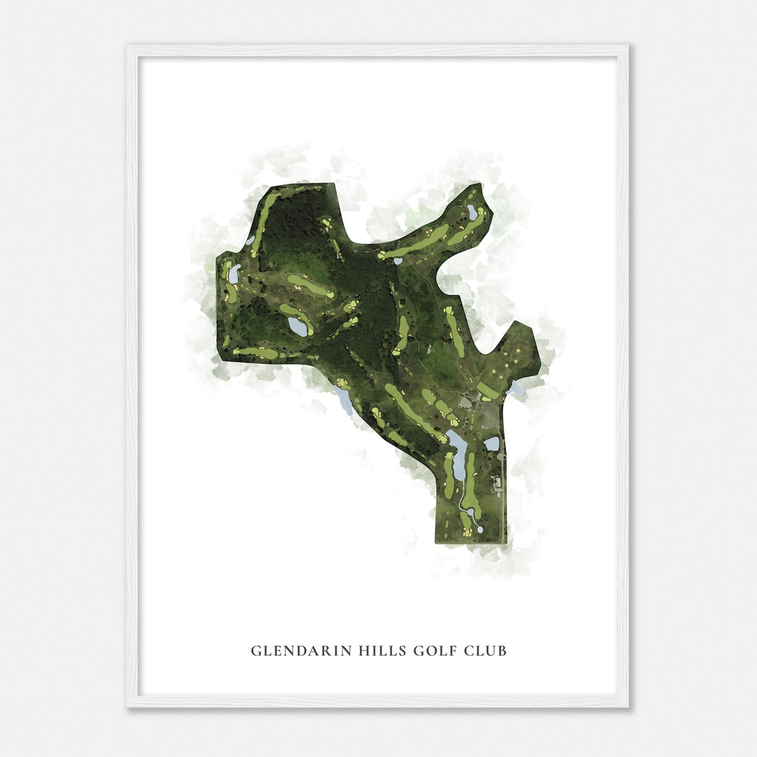 Print of Glendarin Hills Golf Club Classic Map