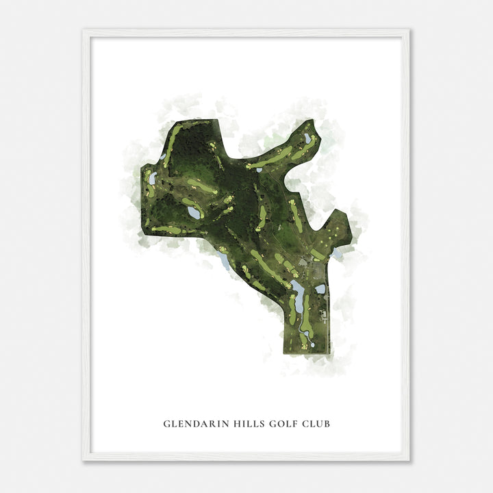 Print of Glendarin Hills Golf Club Classic Map