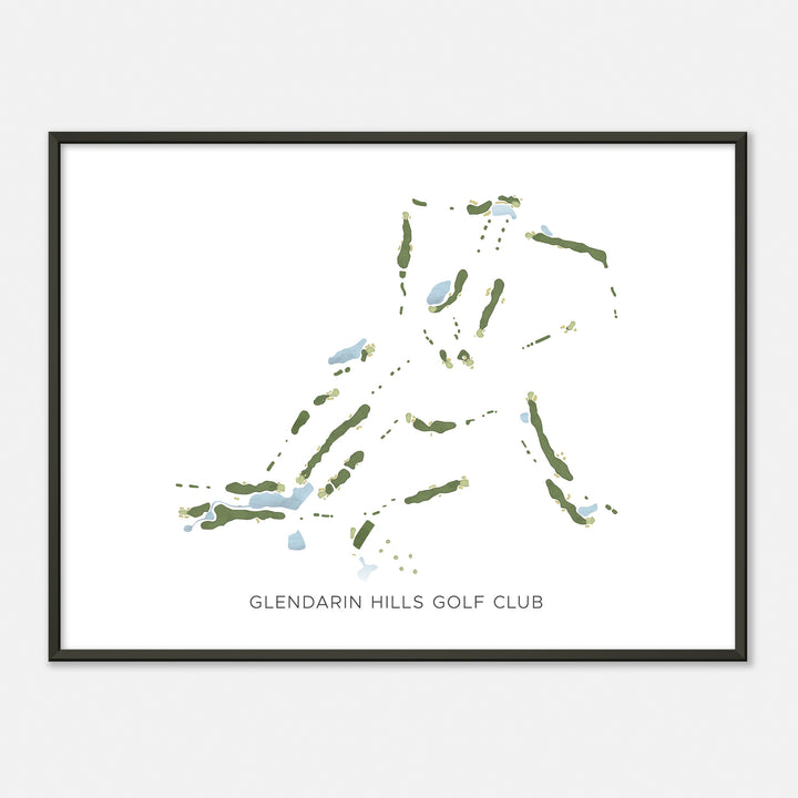 Print of Glendarin Hills Golf Club Modern Map