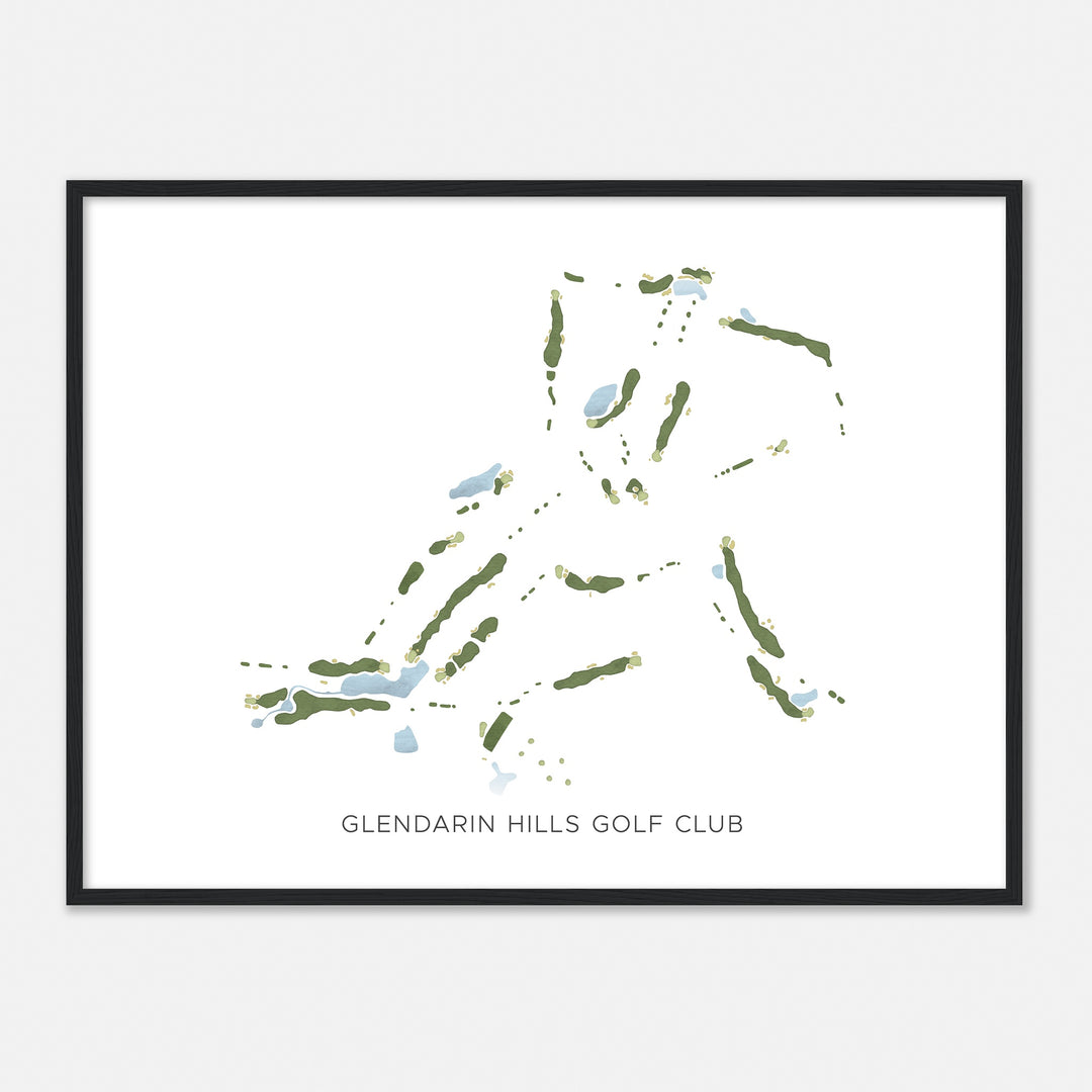 Print of Glendarin Hills Golf Club Modern Map