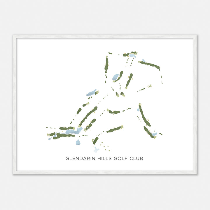 Print of Glendarin Hills Golf Club Modern Map