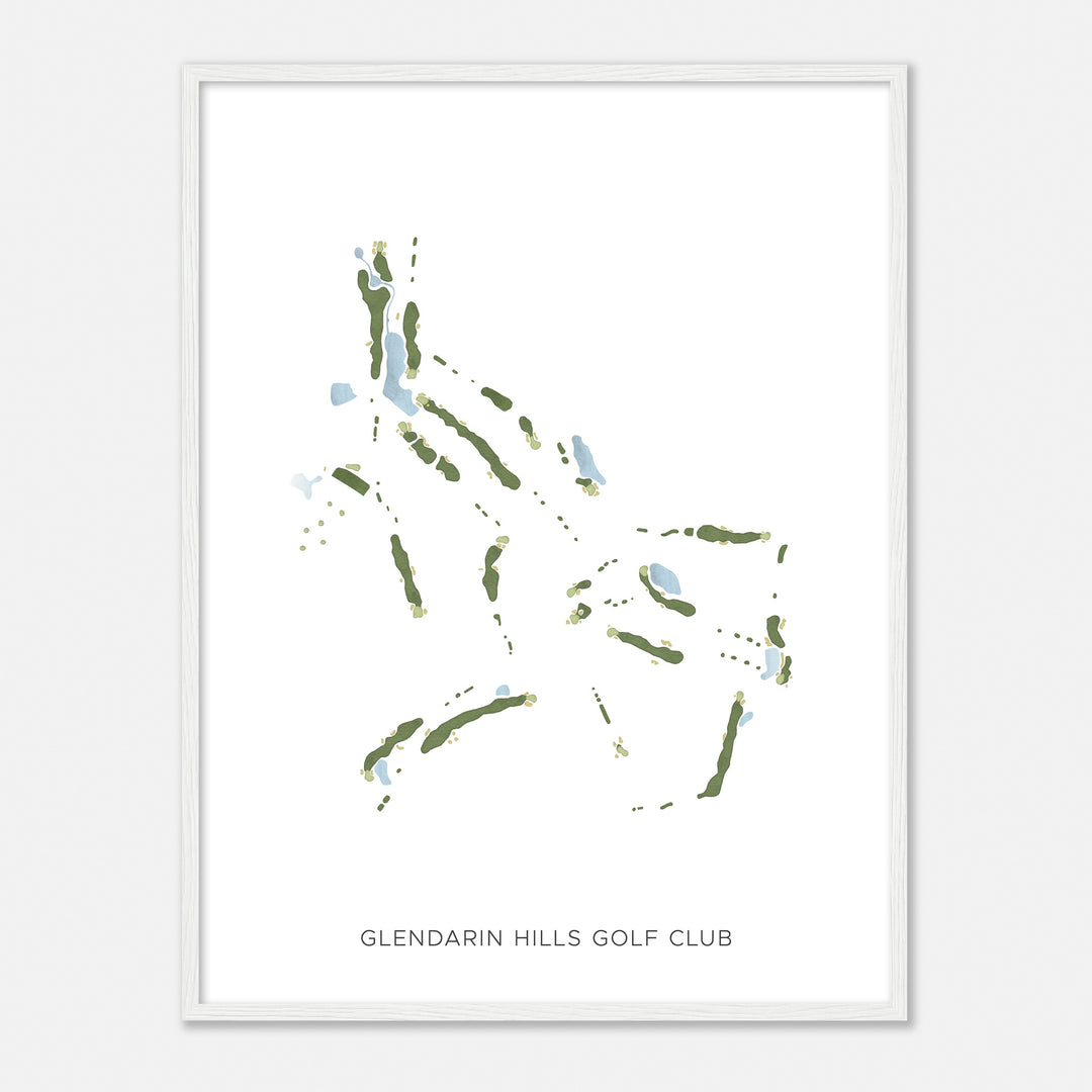 Print of Glendarin Hills Golf Club Modern Map