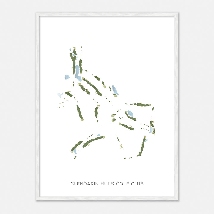 Print of Glendarin Hills Golf Club Modern Map