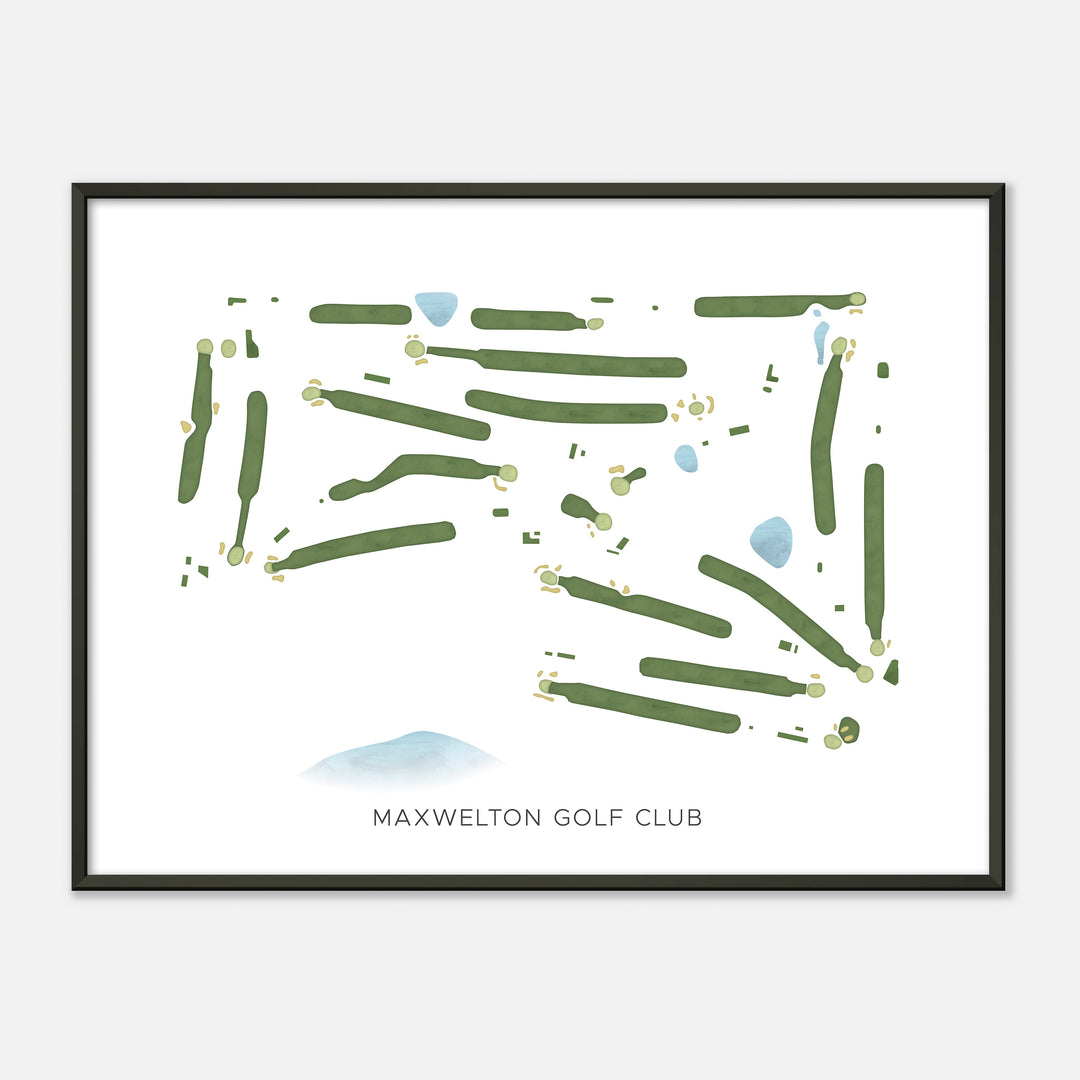 Print of Maxwelton Golf Club Modern Map