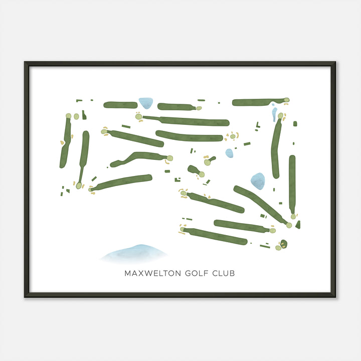 Print of Maxwelton Golf Club Modern Map