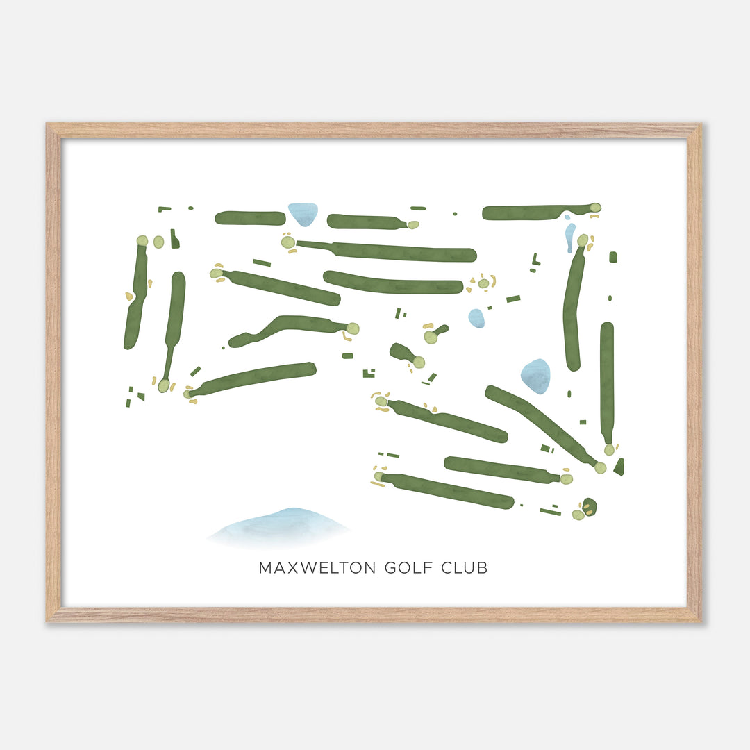 Print of Maxwelton Golf Club Modern Map