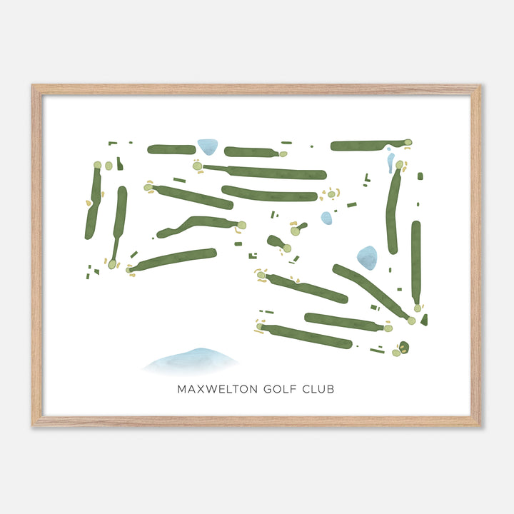 Print of Maxwelton Golf Club Modern Map