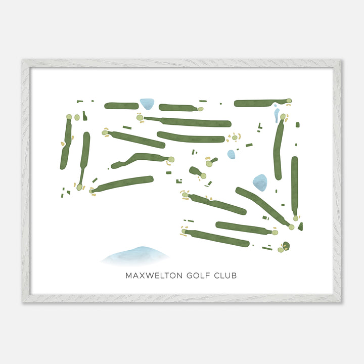 Print of Maxwelton Golf Club Modern Map