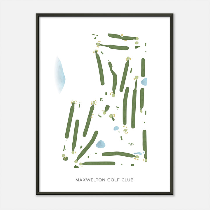 Print of Maxwelton Golf Club Modern Map