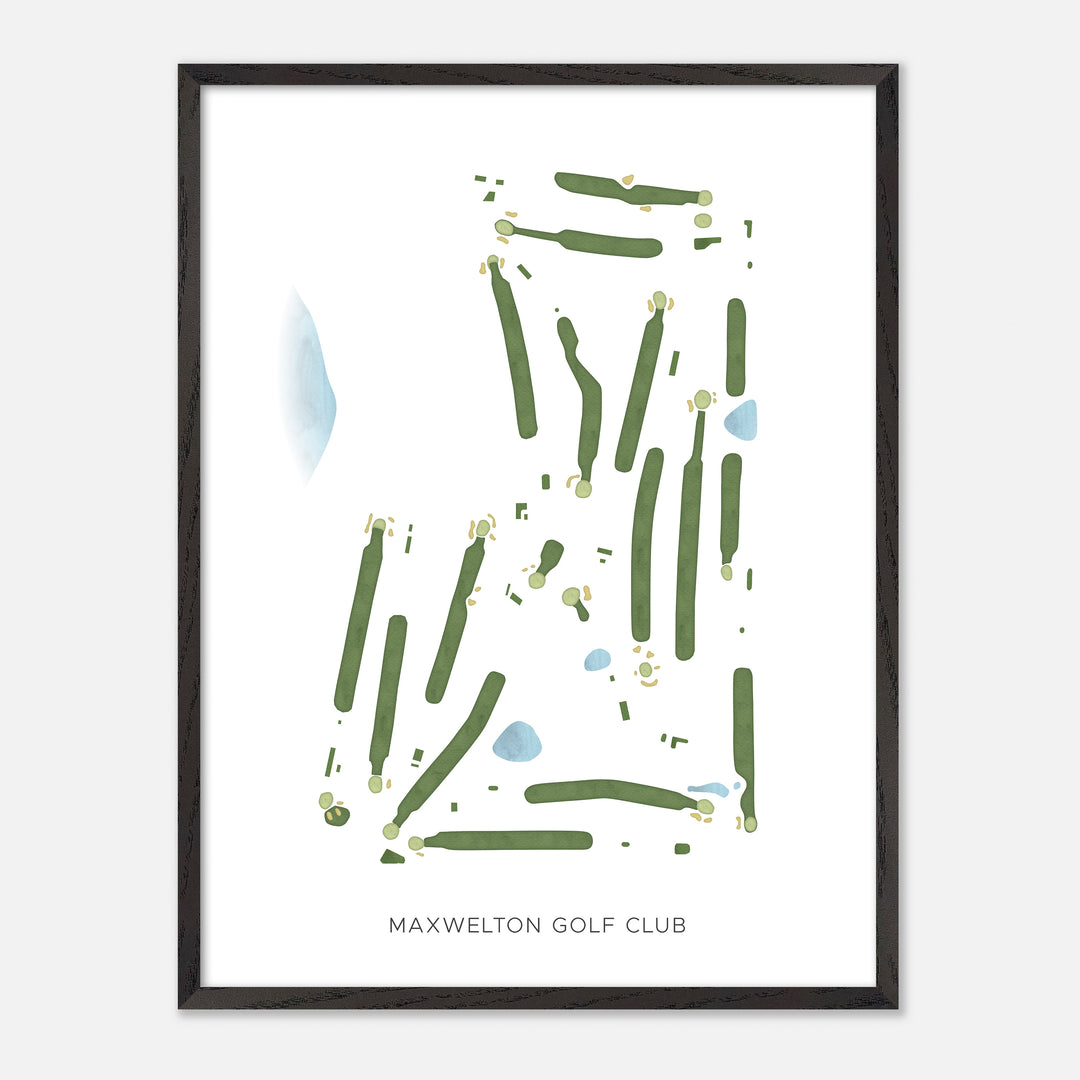 Print of Maxwelton Golf Club Modern Map
