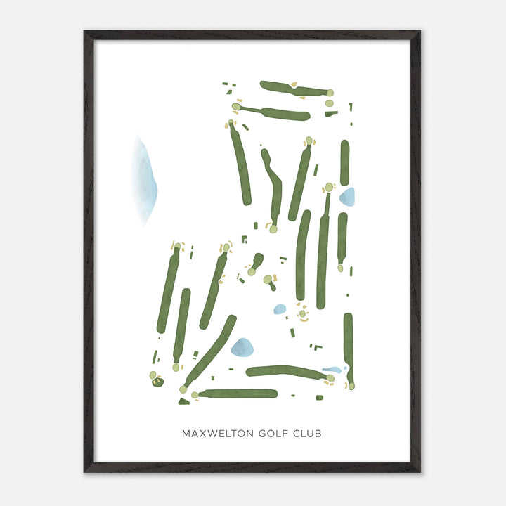 Print of Maxwelton Golf Club Modern Map