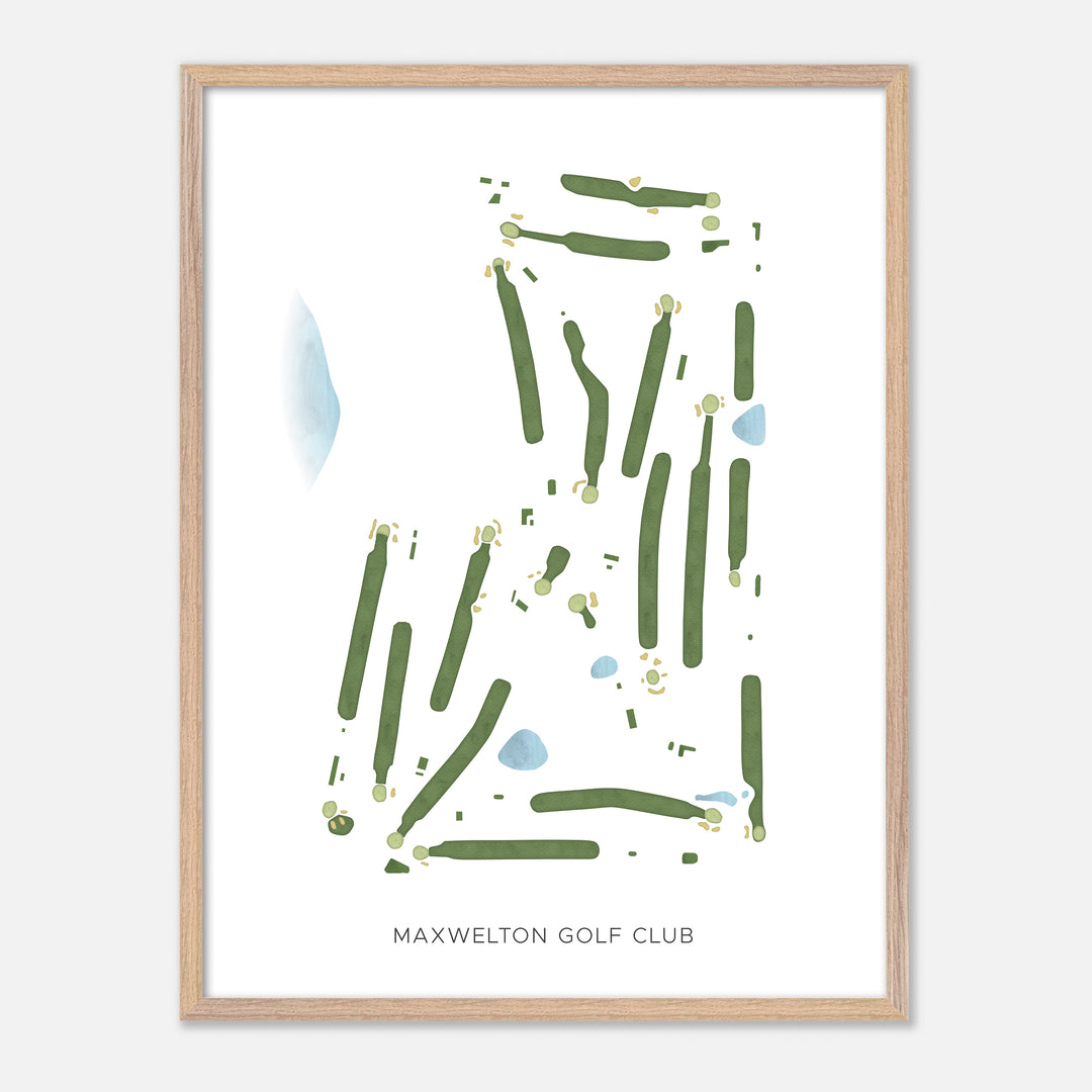 Print of Maxwelton Golf Club Modern Map