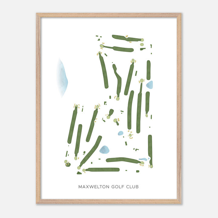 Print of Maxwelton Golf Club Modern Map
