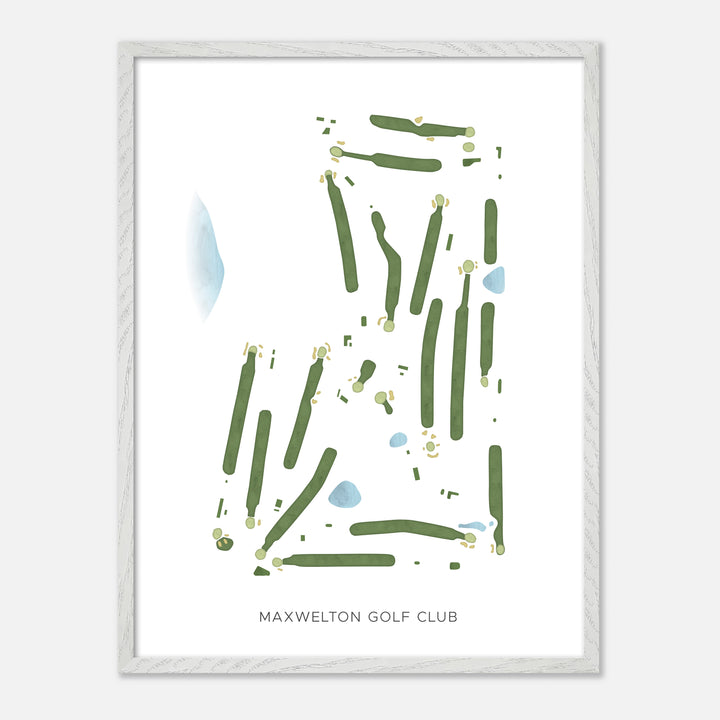Print of Maxwelton Golf Club Modern Map