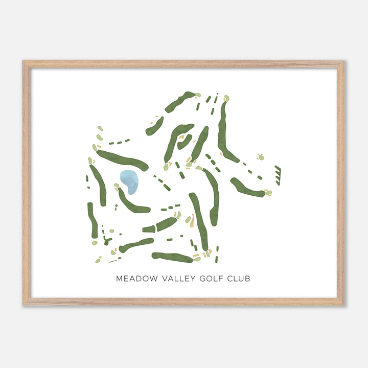 Print of Meadow Valley Golf Club Modern Map