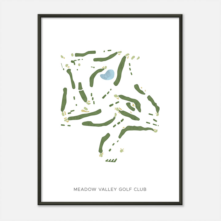 Print of Meadow Valley Golf Club Modern Map