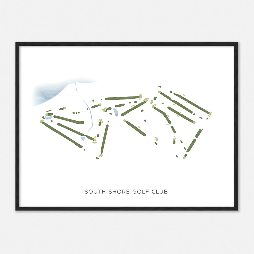 Print of South Shore Golf Club Modern Map