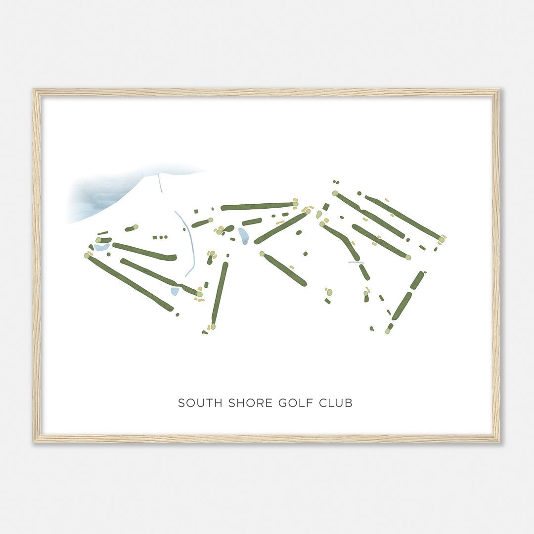 Print of South Shore Golf Club Modern Map